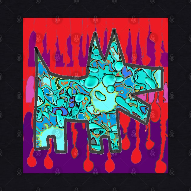 dog puppy abstract art graffiti by LowEndGraphics